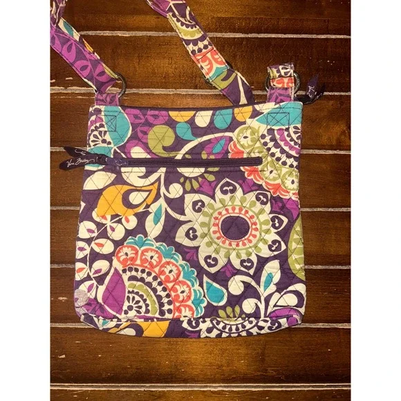 Vera Bradley Crossbody Bag Floral Quilted Purse Multi-Color Travel Everyday - Picture 4 of 8